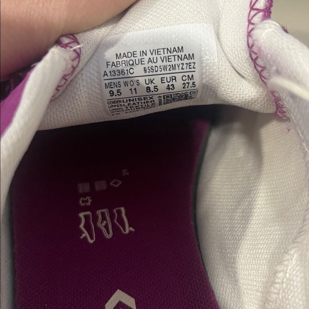 Converse All Star Run Star Purple White Trainers Sneakers Women’s 11 NWT Suede - Picture 5 of 6